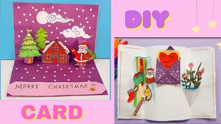 Christmas greeting cards DIY how to make 3D pop up cards DIY Paper crafts [upl. by Folberth930]