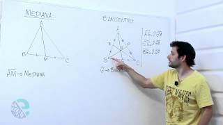 Mediana e baricentro em um triângulo [upl. by Odiug]