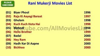 Rani Mukerji Movies List [upl. by Boot]