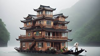 A Young Man Spent A Year Building A Floating HouseboatThats As Stunninghouseboat [upl. by Claudio]