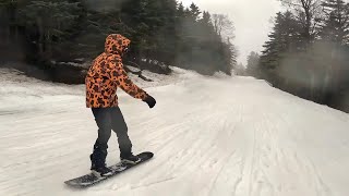 Another Day in the Rain Snowboarding at Killington Resort [upl. by Winwaloe753]