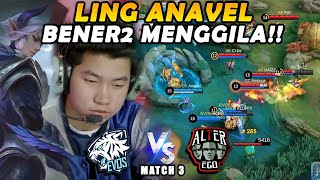 GAME PENENTUAN EVOS NGELUARIN LING GILA INI MATCH SUPER TEGANGG  AE VS EVOS MATCH 3 [upl. by Oirasan]