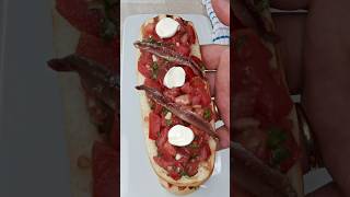 Tosta Mediterránea 😋 Fácil y Rápido 😋👍 BRUTAL shorts recipe [upl. by Reibaj]