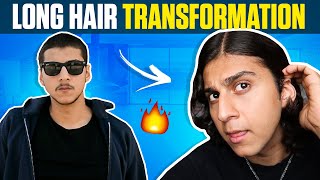 MY LONG HAIR TRANSFORMATION  Men  Full Experience  हिंदी [upl. by Ahsienad]