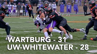 Wartburg Football Highlights vs UWWhitewater Dec 2 2023 [upl. by Damalus143]