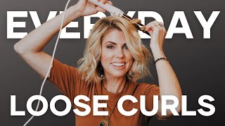 EASY Everyday Loose Curls  SHORT HAIR TUTORIAL [upl. by Arlin]