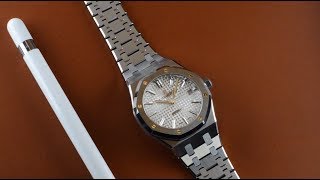 AP Royal Oak 15450ST  37mm Review and wrist shot on 65quot wrist  Hafiz J Mehmood [upl. by Romy]