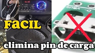 cómo reparar parlante eliminar pin de carga poner directo 100 paso a paso [upl. by Nyla]