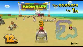 Mario Kart Wii Deluxe With Unrestricted Color Scheme Mod 353 Mario With Peachs Vehicles [upl. by Eelidnarb]