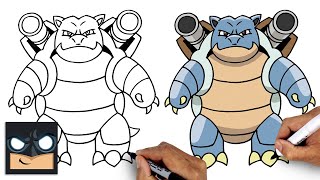 How To Draw Pokemon  Blastoise Draw amp Color [upl. by Joni]