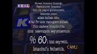 Kral TVnin İlk Dönemlerden Reyting Tanıtımı AğustosEylül 1994 Arası [upl. by Inoy]