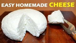 How to Make Cheese at Home  2 ingredient Easy Cheese Recipe [upl. by Ahsa]