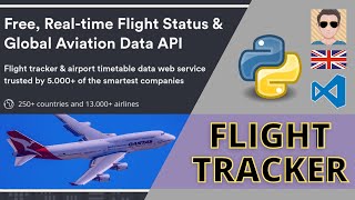 Flight Tracker API Python Code  Not Live Stream [upl. by Notlimah]