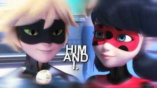 Miraculous Ladybug  him and i AMV  AdrienChatnoirxMarinetteLadybug [upl. by Ylrak687]