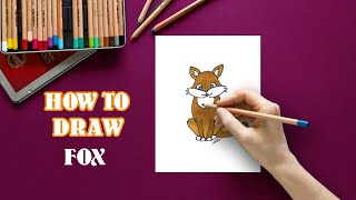 How to Draw Fox 🦊🔥 Easy fox drawing for kids  Fox drawing [upl. by Allimak]