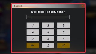 Free Fire TEAMCODE  Input Teamcode to join a team instantly [upl. by Otreblasiul]