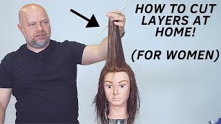 How to Layer Your Own Hair at Home  TheSalonGuy [upl. by Ahsilat]