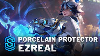 Porcelain Protector Ezreal Skin Spotlight  League of Legends [upl. by Eenahpets]