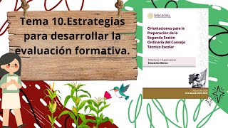 Tema 10 Estrategias para desarrollar la evaluación formativa CTE 20242025 [upl. by Merth]