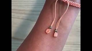 How to Tie Little LEAF knots to Bracelet Ends [upl. by Yrrag931]