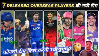 IPL 2025 Mega Auction  7 Overseas Released Players New Team  Jos Buttler Target Team [upl. by Rimola]