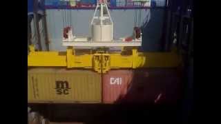 Discharging MSC PROVIDER  Port of Koper  Container terminal [upl. by Anilam997]