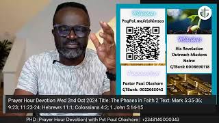 Prayer Hour Devotion Thursday 3rd Oct2024 with Paul Olashore [upl. by Ardelle]