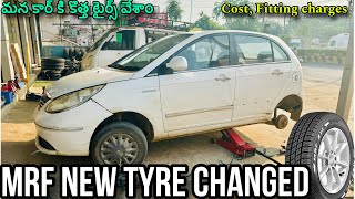 MRF tyre Changed How Much Tata Indica Vista Tyre Prices  Fitting Charges  Vista Problems 2024 [upl. by Cocks]