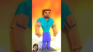 Run Challenge with Steve VS Mutant Zombie  Funny Animation  reaction edition [upl. by Enialed]