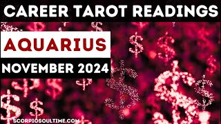 Aquarius tarot November Career 🤩 Control is yours as good news after Pluto moves in your sign [upl. by Yennej]