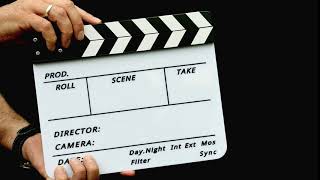 Free Stock Video Person Using a Clapper Board Movie HD [upl. by Bernice]