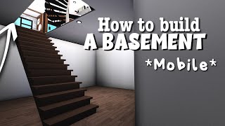 how to build a basement on MoblieTablet BLOXBURG [upl. by Kehoe]