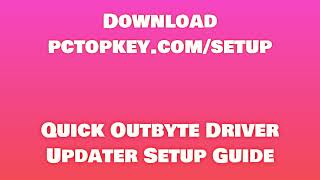 How To Download and Install Outbyte Driver Updater Manual [upl. by Heaps610]