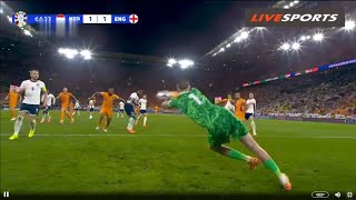 Jordan Pickford Save vs Netherlands Vs England  Euro 2024 Highlights  Netherlands 12 England [upl. by Amaerd854]