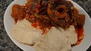 NIGERIAN FOOD  How to make EKURU and ekuru sauce nigeriandishes nigeriandelicacies foodlover [upl. by Ociral]