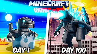 I Survived 100 Days as GODZILLA in Hardcore Minecraft [upl. by Eeryt]