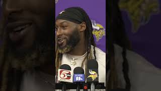 Aaron Jones on ReStarting 100 Yard Game Streak skol [upl. by Anerys]