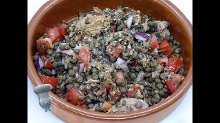 Recette de salade de lentilles au thon [upl. by Geldens]