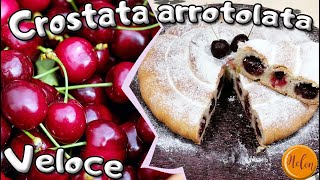 STUPIRAI tutti con la NOSTRA Crostata di Ciliegie ARROTOLATA [upl. by Irrek]