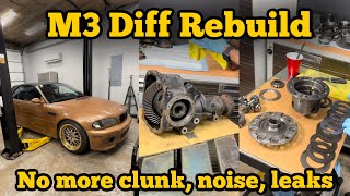 Rebuilding and Fixing BMW M3 Differential Clunk Grinding Leaking Free play delete DIY Tutorial [upl. by Reinhold199]