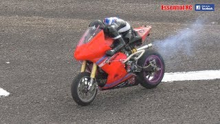 FAST NITRO RC MOTORBIKE races ELECTRIC RIDERS Cotswold MCC [upl. by Sclater]