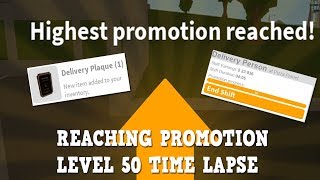 Reaching Promotion Level 50 TimelapseRoblox bloxburg [upl. by Ahseei]