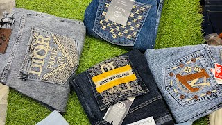 premium 😍quality straight fit jeans 500 jeans viralvideo clothingmarket tranding fashion [upl. by Alleusnoc]