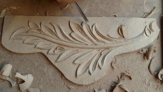 Leaf carving ideas wood carving for biginars [upl. by Sadinoel]