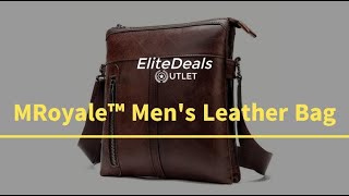 MROYALE™ MENS 100 LEATHER CROSSBODY SHOULDER MESSENGER SATCHEL BAG [upl. by Diaz943]