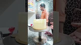 How to make cake white forest cake decorating birthday cake trendingshorts shortsfeed viralvideos [upl. by Resarf58]