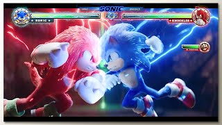 Knuckles vs Sonic Temple with Healthbars [upl. by Naras]