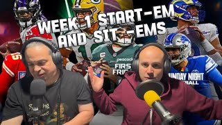 Week 1 Startem and Sitem Advice fantasyfootballpodcast podcast fantasyfootball [upl. by Otiv77]