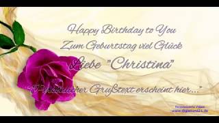 Personalisierte Geburtstagsvideos und Lieder  Beispielname Christina  Happy Birthday to you [upl. by Reinhardt]