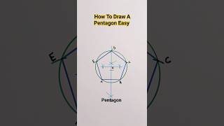 Very Easy How To Draw A Pentagon pentagon drawing shorts viral easy geometry [upl. by Milman66]